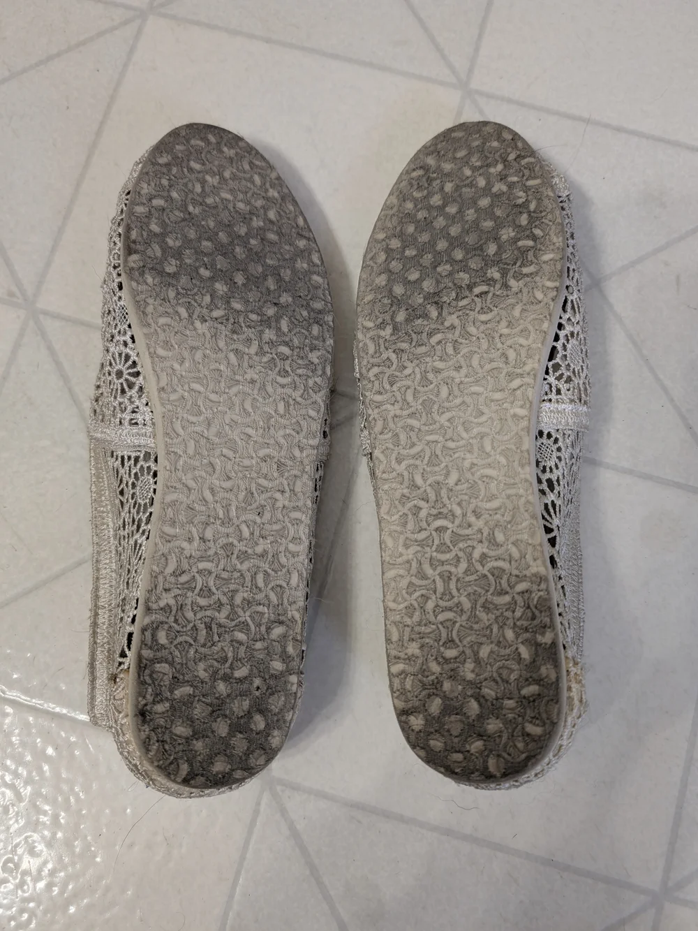 TOMS Women's Crochet Slip-On Shoes - Ivory